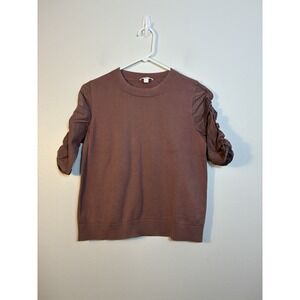 COS Roche Sleeve Top Sz Small 100% Cotton Slight Wash Wear Preppy Classic